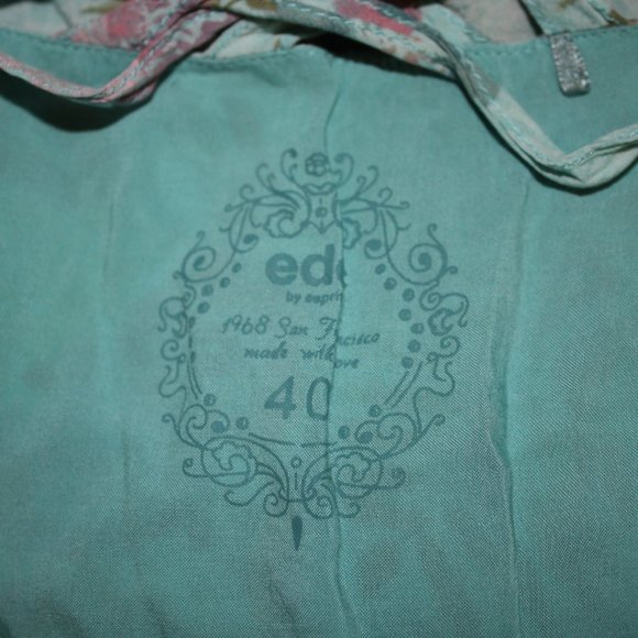 EDC Esprit Floral Blue Casual Summer Mini Dress - Picture 8 of 8